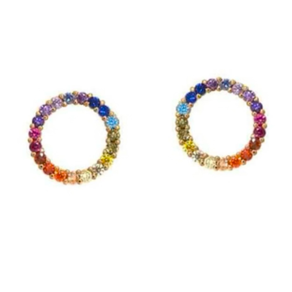 Tai Jewelry Rainbow Circle Studs 21$